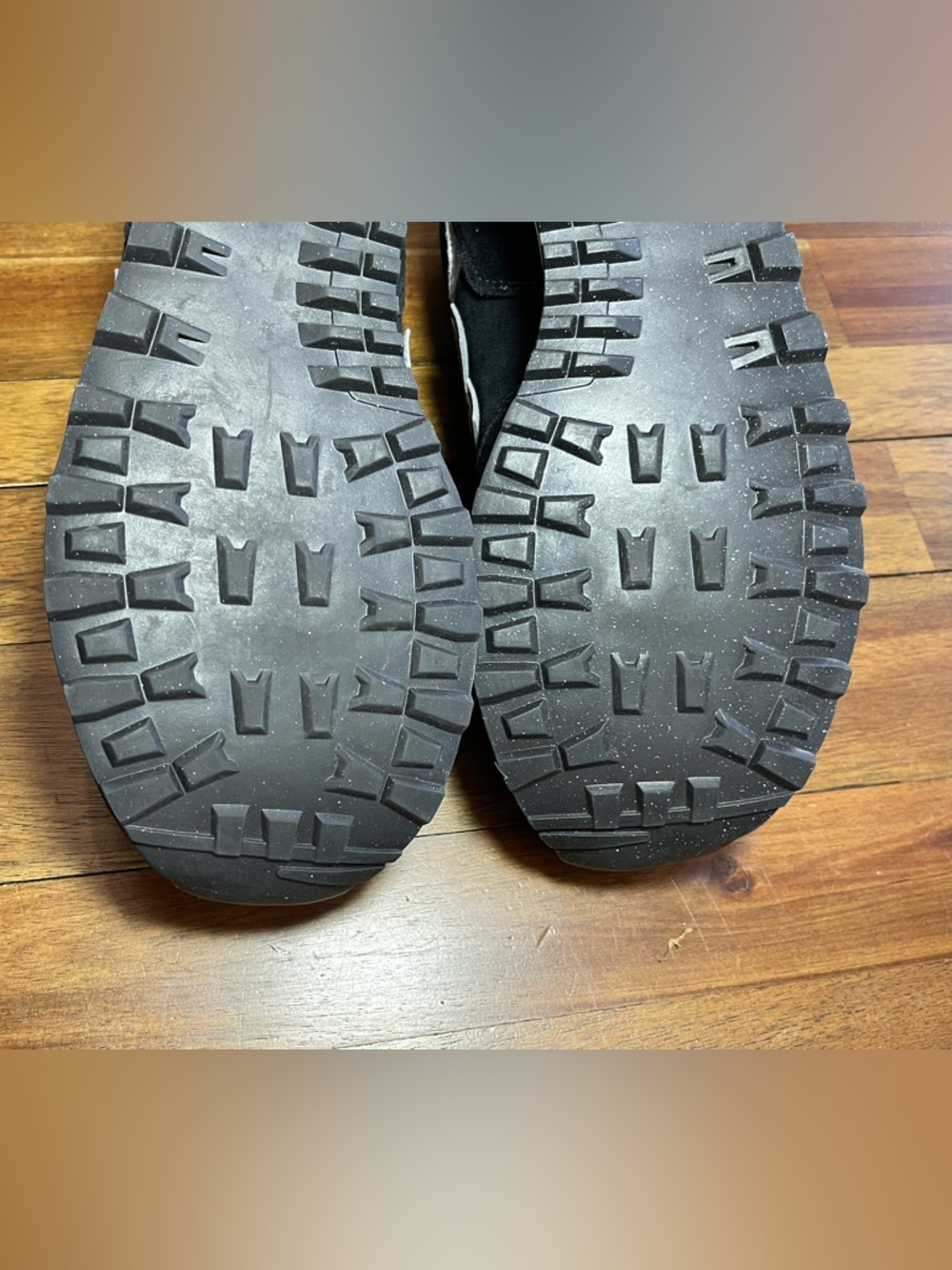 New Balance Classic 574 Black Suede & Light Gray Trim Sneakers - Picture 9 of 12